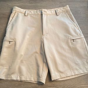 Tan men’s Izod Performance Golf shorts